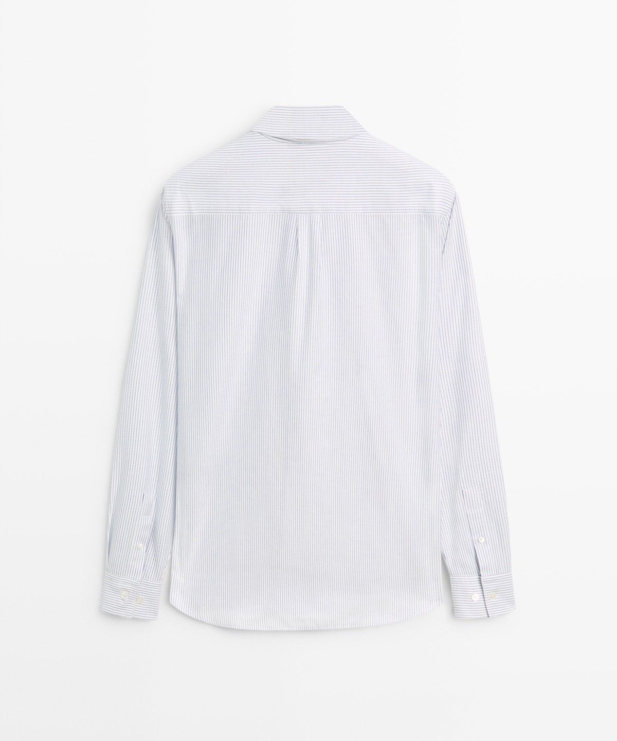 마시모두띠(MASSIMO DUTTI) 레귤러 핏 스트라이프 코튼 옥스퍼드 셔츠