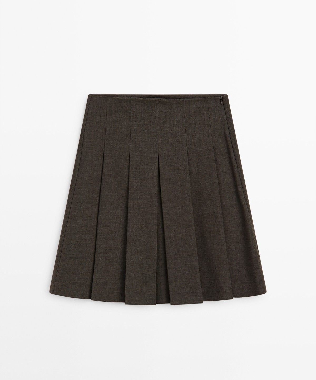 마시모두띠(MASSIMO DUTTI) 울 플리츠 미니 스커트