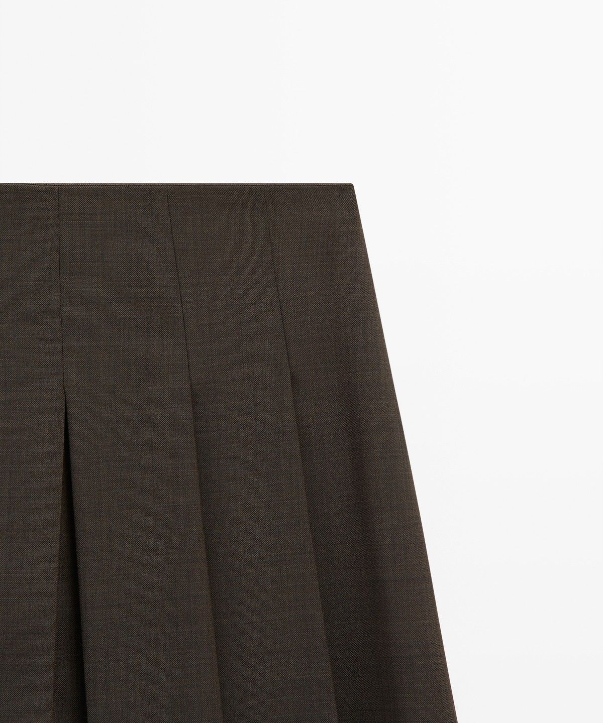 마시모두띠(MASSIMO DUTTI) 울 플리츠 미니 스커트