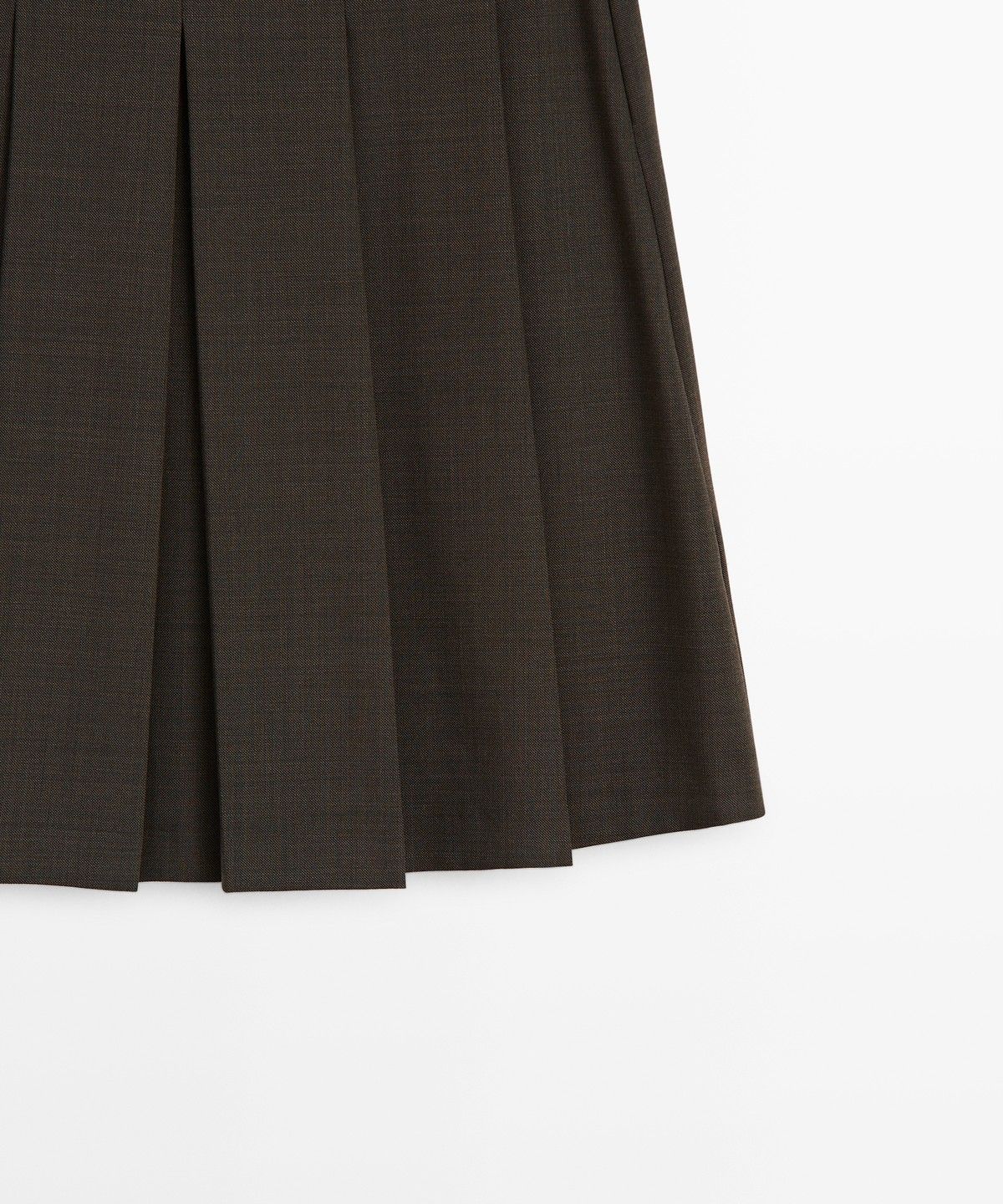 마시모두띠(MASSIMO DUTTI) 울 플리츠 미니 스커트