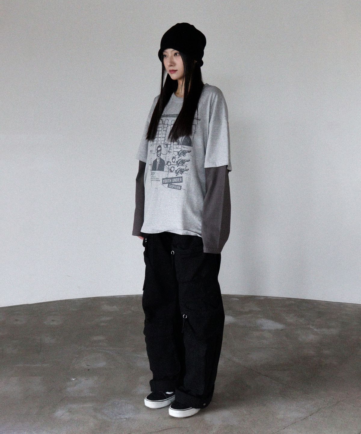 디파이클럽로버스(DEFYCLUBROBBERS) Mug Shot 레이어드 롱슬리브 메란지