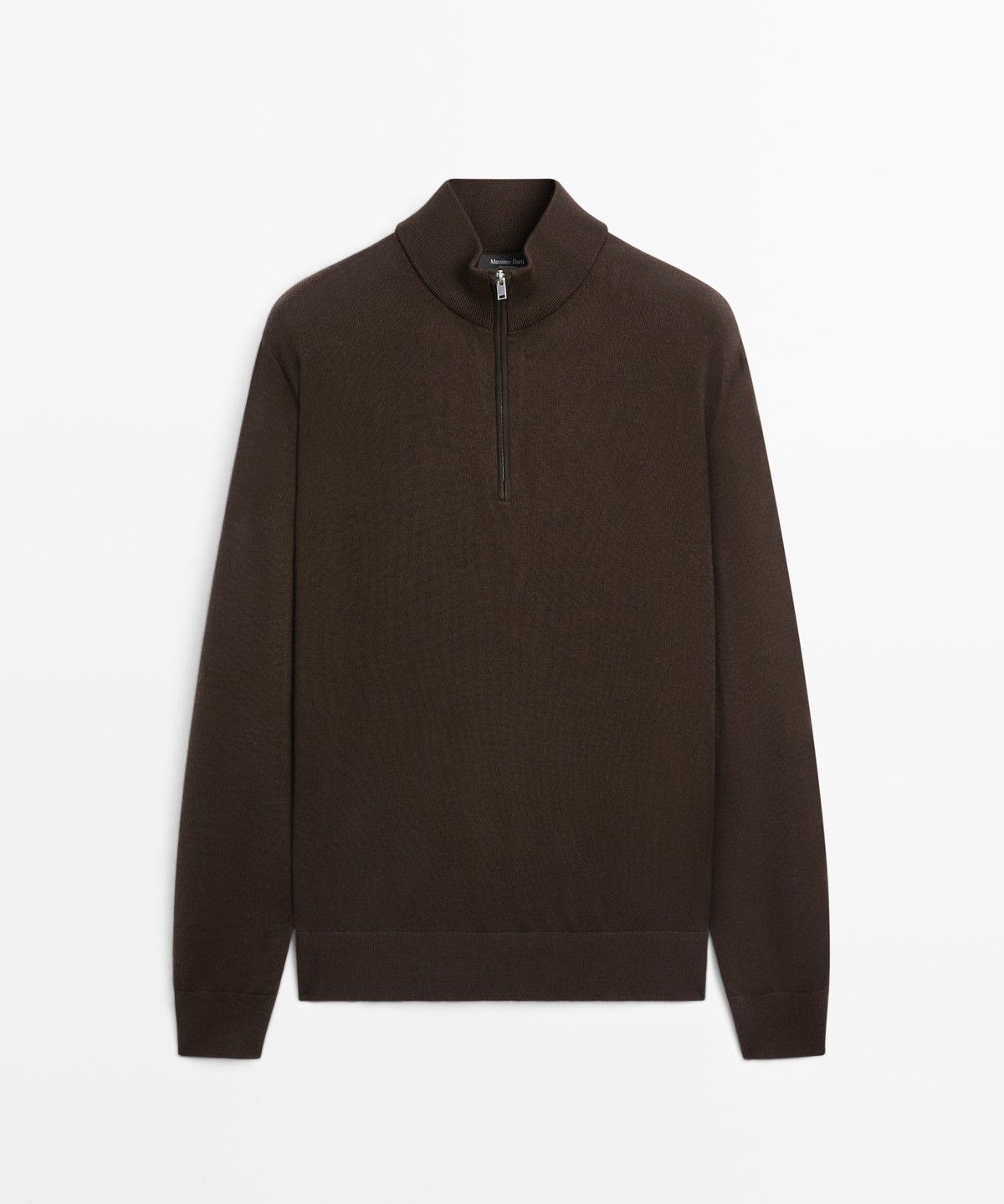 마시모두띠(MASSIMO DUTTI) 메리노 울 블렌드 모크넥 니트 스웨터