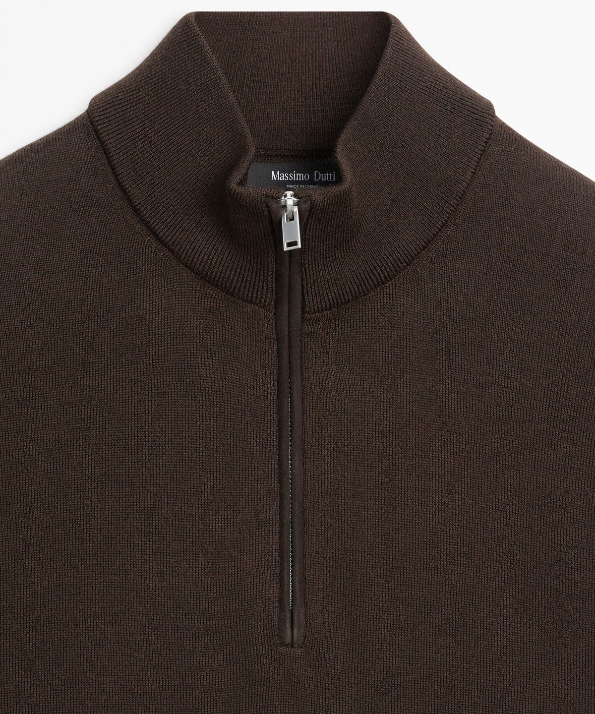 마시모두띠(MASSIMO DUTTI) 메리노 울 블렌드 모크넥 니트 스웨터