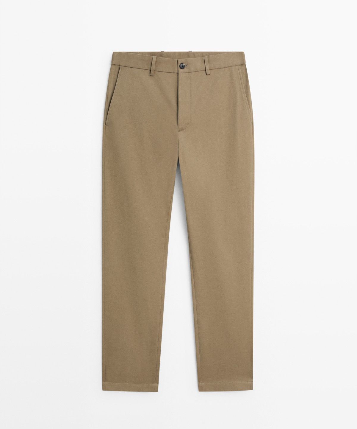마시모두띠(MASSIMO DUTTI) 코튼 블렌드 스트레이트 핏 팬츠