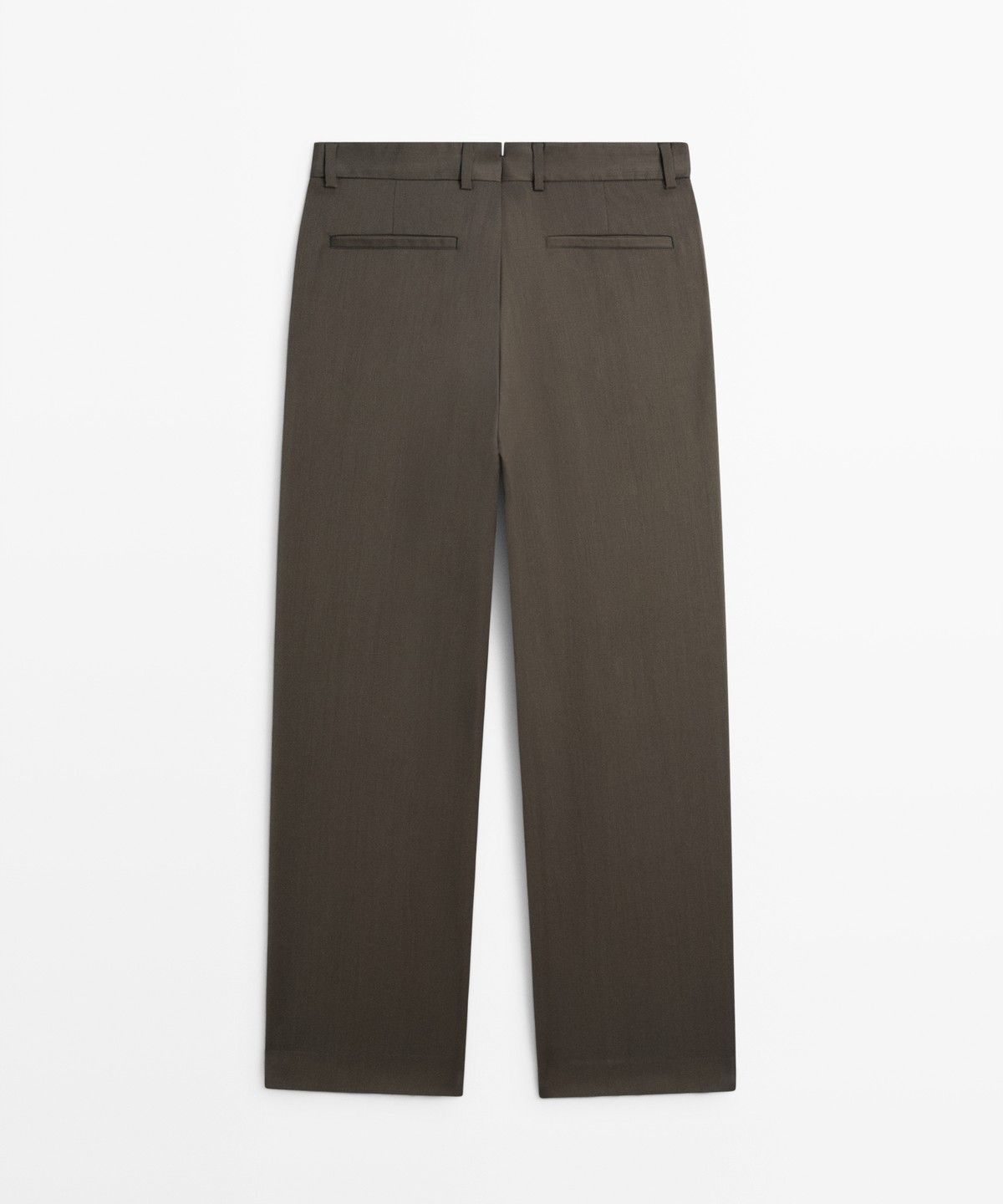 마시모두띠(MASSIMO DUTTI) 릴랙스 핏 핀턱 100% 쿨 울 팬츠