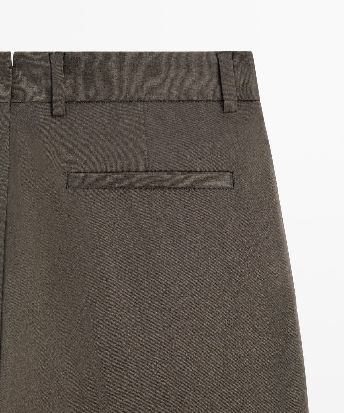마시모두띠(MASSIMO DUTTI) 릴랙스 핏 핀턱 100% 쿨 울 팬츠