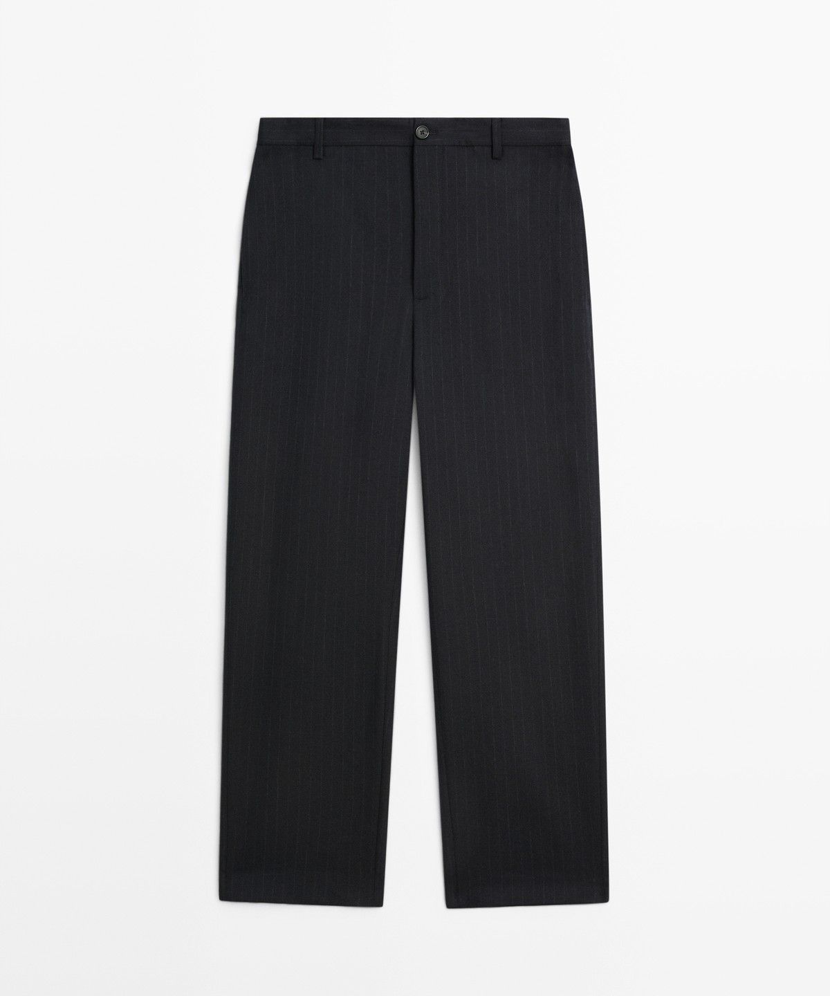 마시모두띠(MASSIMO DUTTI) 100% 울 스트라이프 릴랙스 핏 팬츠