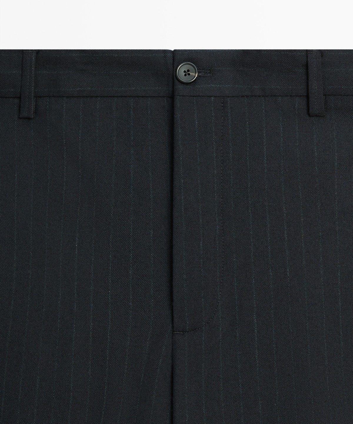 마시모두띠(MASSIMO DUTTI) 100% 울 스트라이프 릴랙스 핏 팬츠