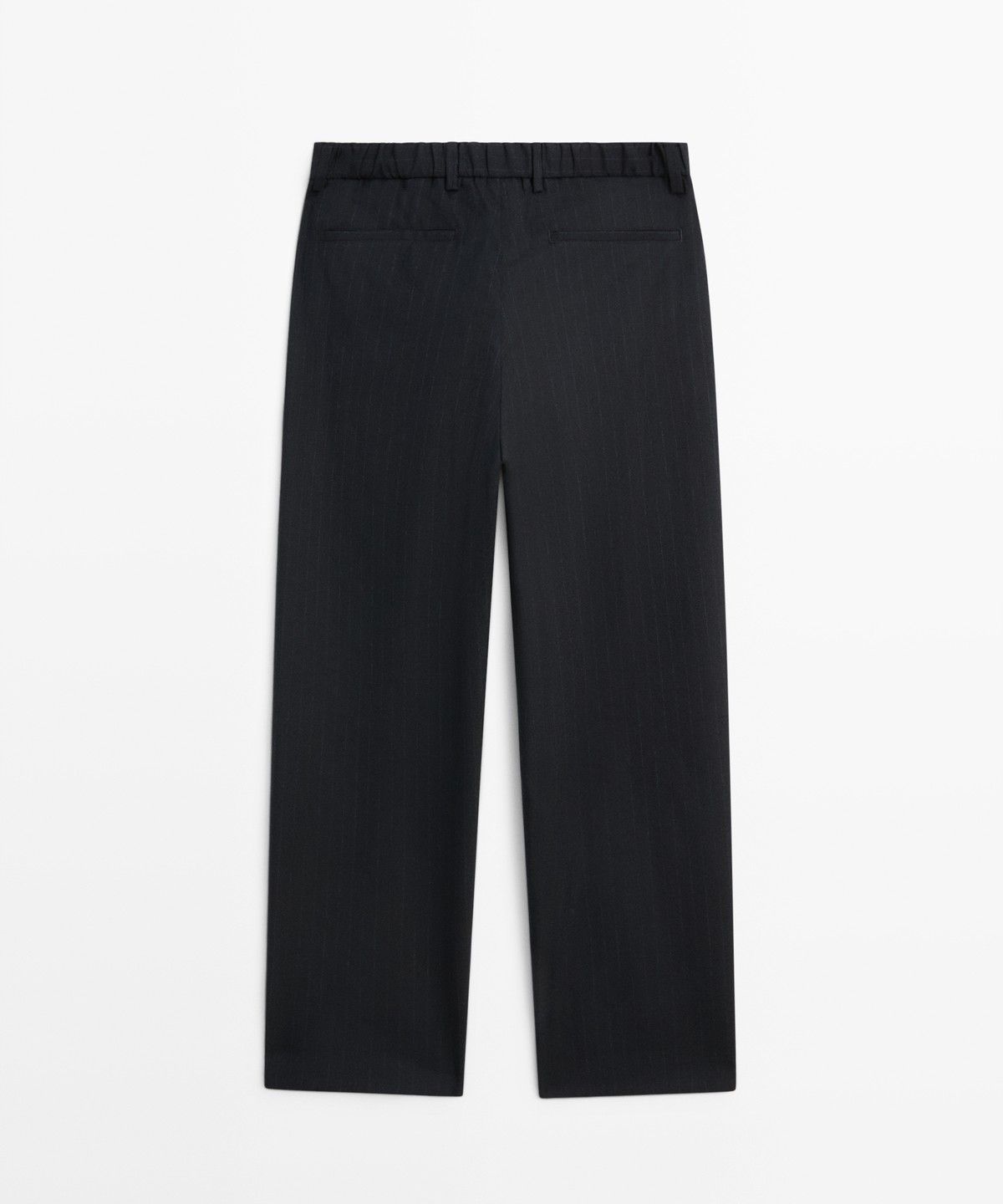 마시모두띠(MASSIMO DUTTI) 100% 울 스트라이프 릴랙스 핏 팬츠