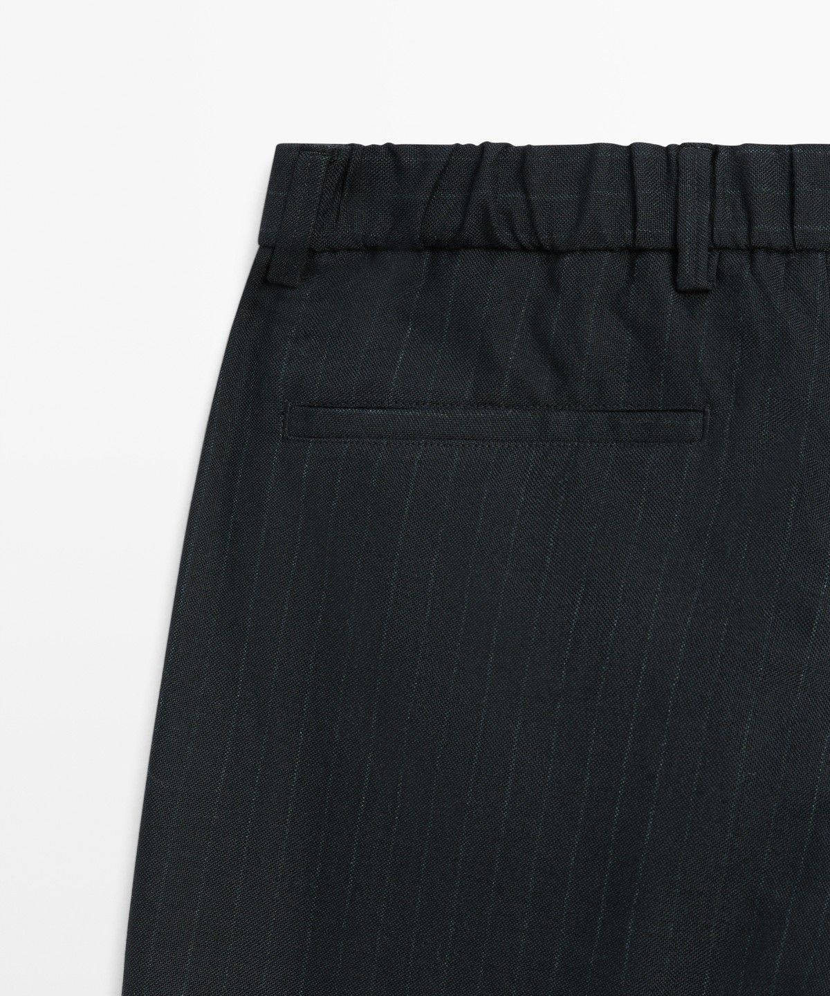 마시모두띠(MASSIMO DUTTI) 100% 울 스트라이프 릴랙스 핏 팬츠