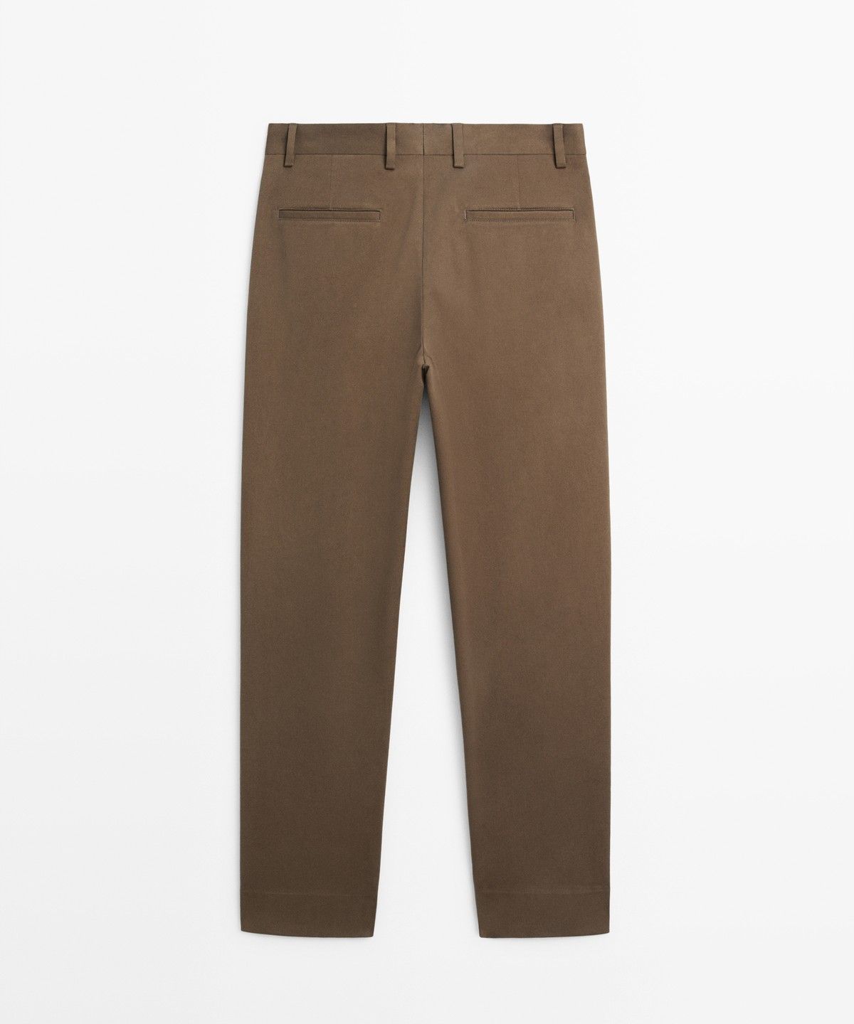 마시모두띠(MASSIMO DUTTI) 코튼 블렌드 핀턱 팬츠