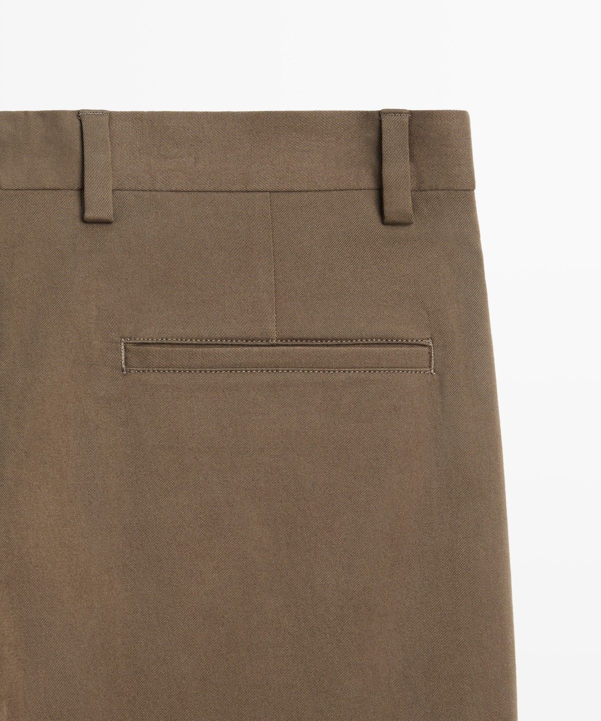 마시모두띠(MASSIMO DUTTI) 코튼 블렌드 핀턱 팬츠