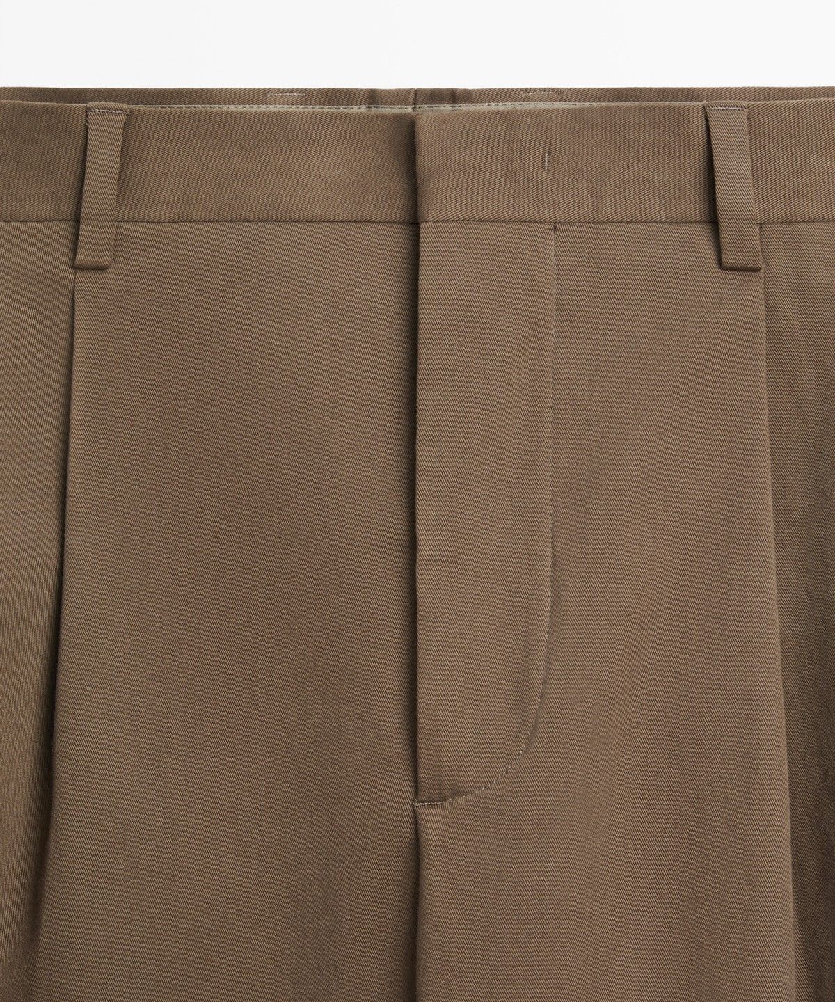 마시모두띠(MASSIMO DUTTI) 코튼 블렌드 핀턱 팬츠