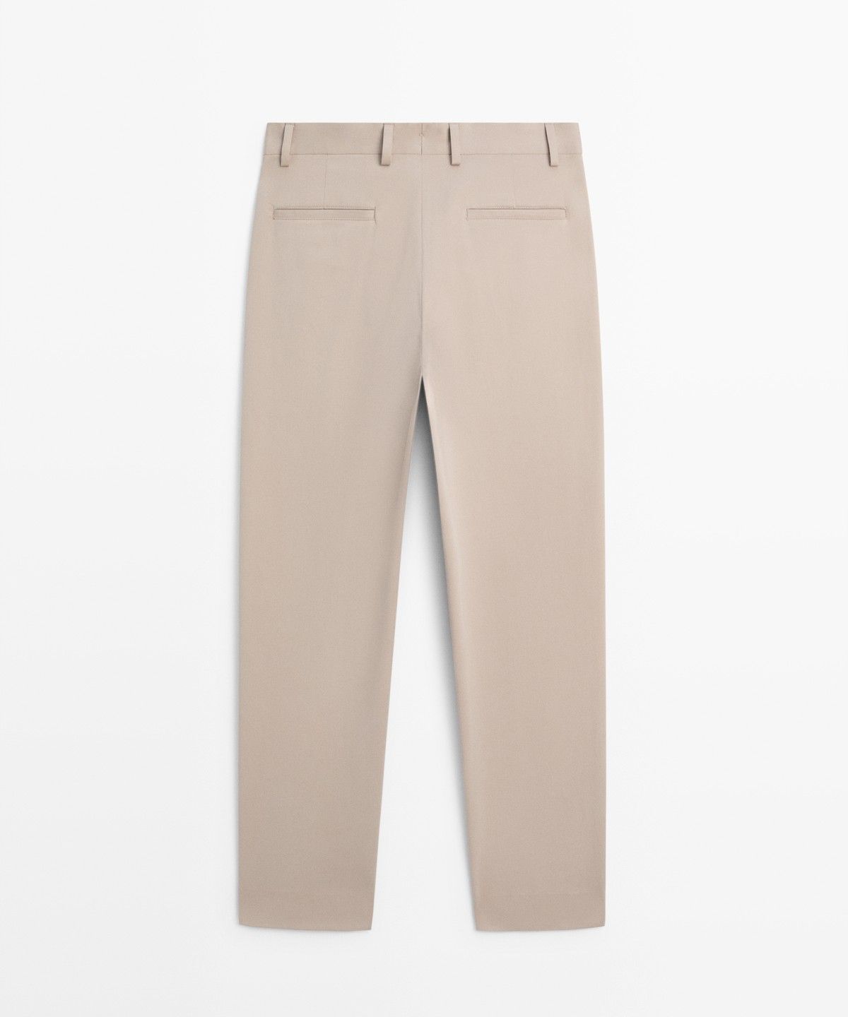 마시모두띠(MASSIMO DUTTI) 코튼 블렌드 핀턱 팬츠