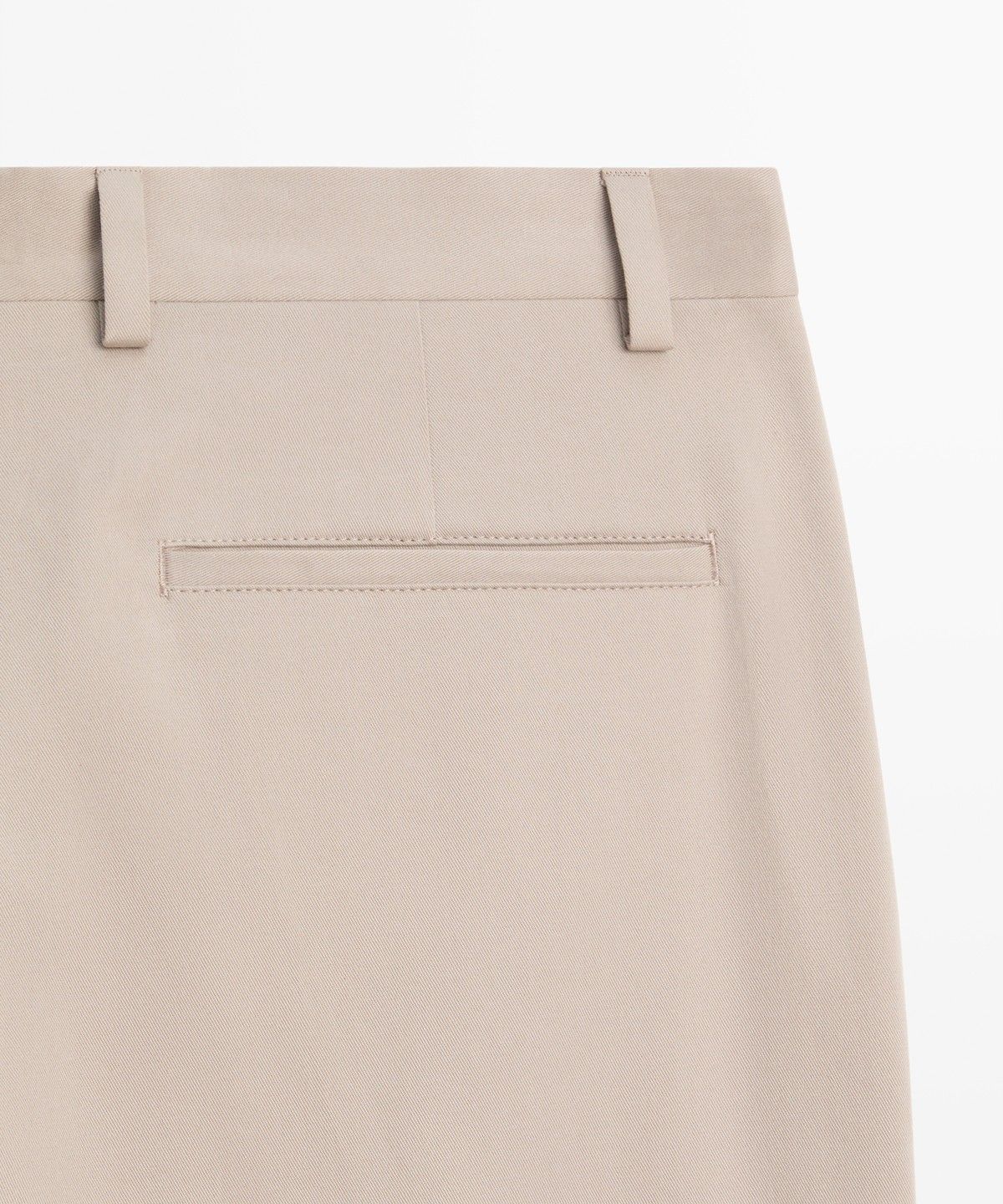 마시모두띠(MASSIMO DUTTI) 코튼 블렌드 핀턱 팬츠
