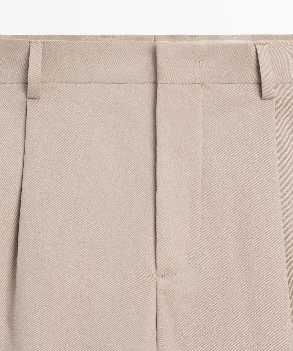 마시모두띠(MASSIMO DUTTI) 코튼 블렌드 핀턱 팬츠
