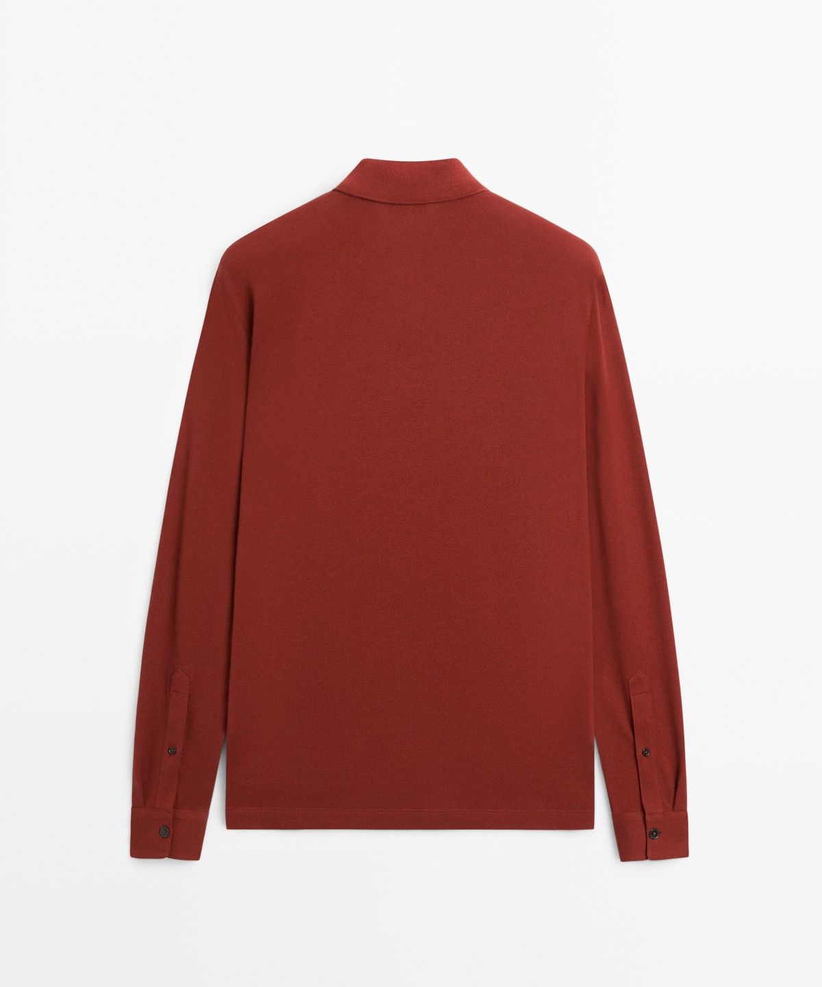 마시모두띠(MASSIMO DUTTI) 100% 코튼 마이크로 텍스처 니트 폴로셔츠
