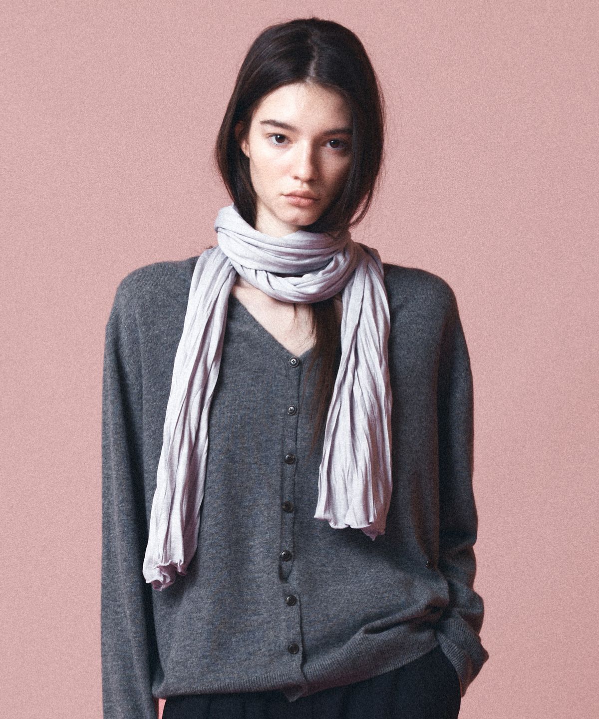 토와브(TOWAV) SORBE CRINKLED SCARF_MUTE LILAC
