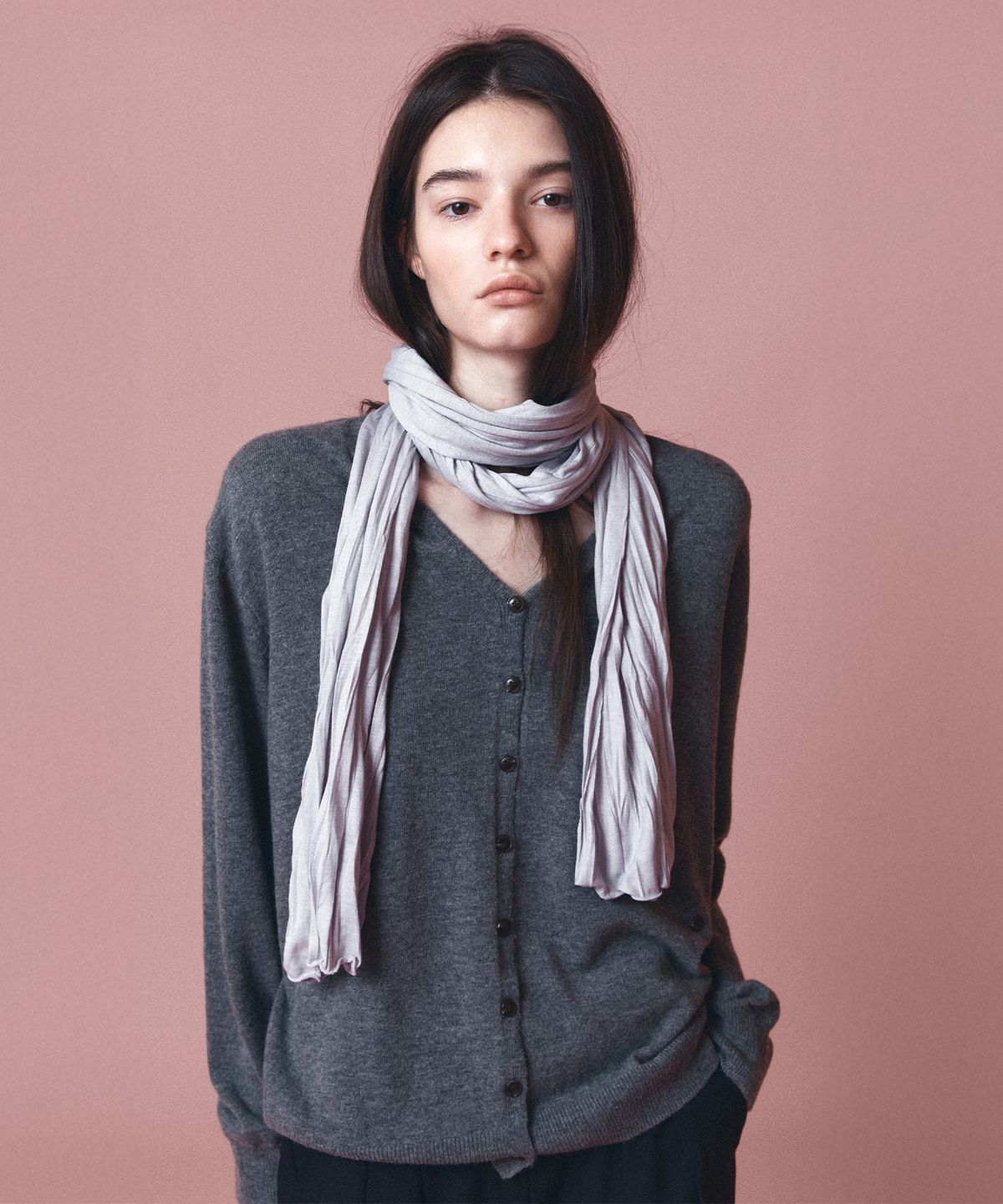 토와브(TOWAV) LUSS V CARDIGAN_GREY