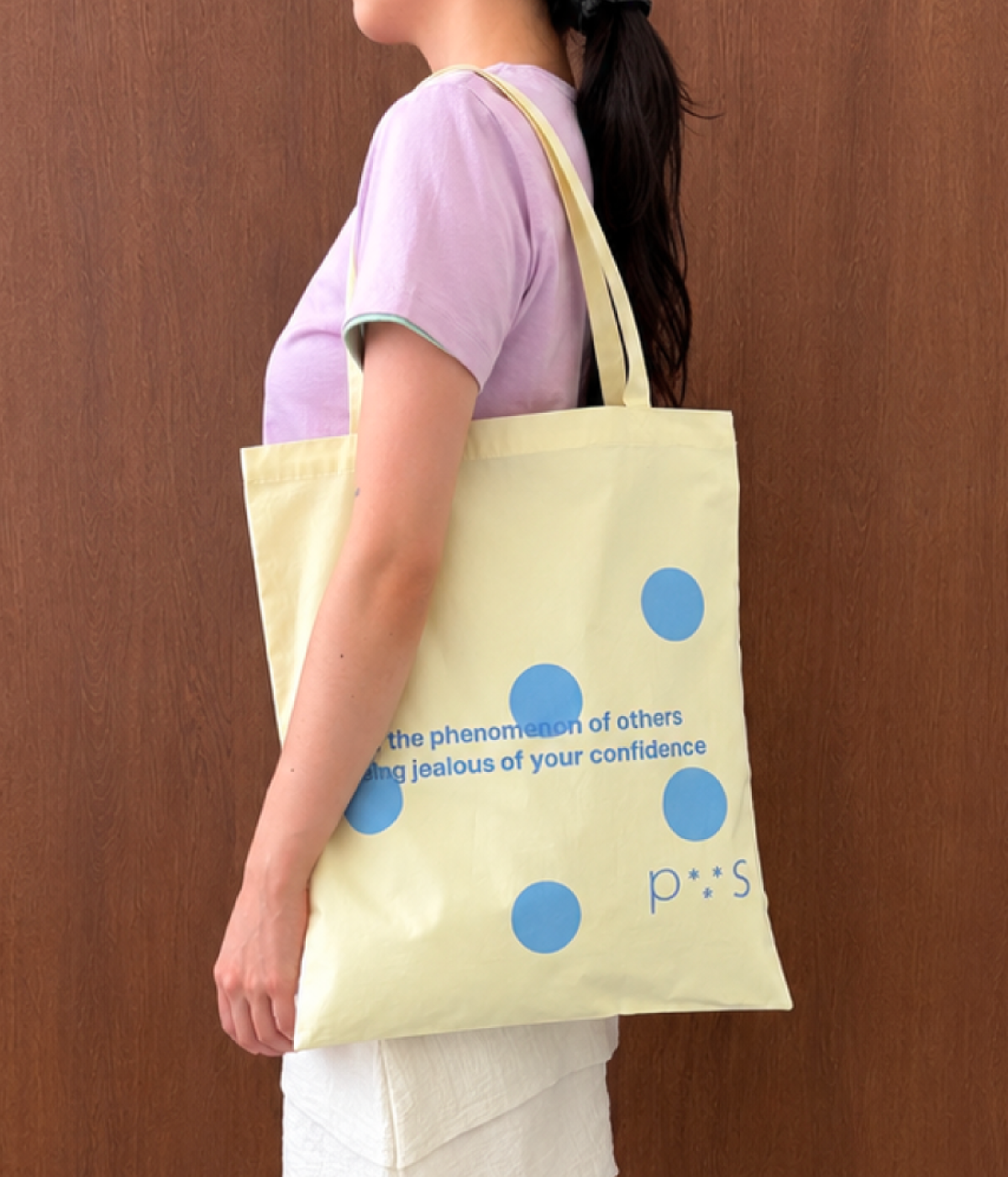 피브스피브스(PEEVES PEEVES) Dot Signature Logo Bag / Light Yellow