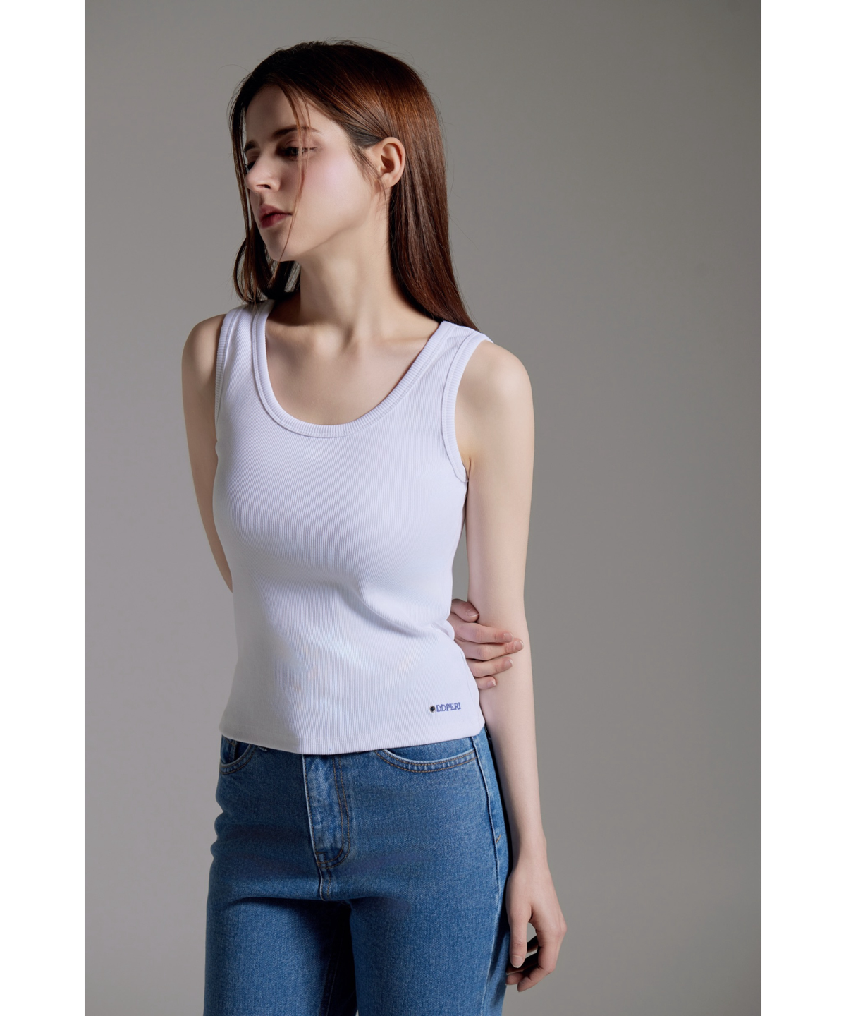 오드페리(ODDPERI) eyelet sleeveless White