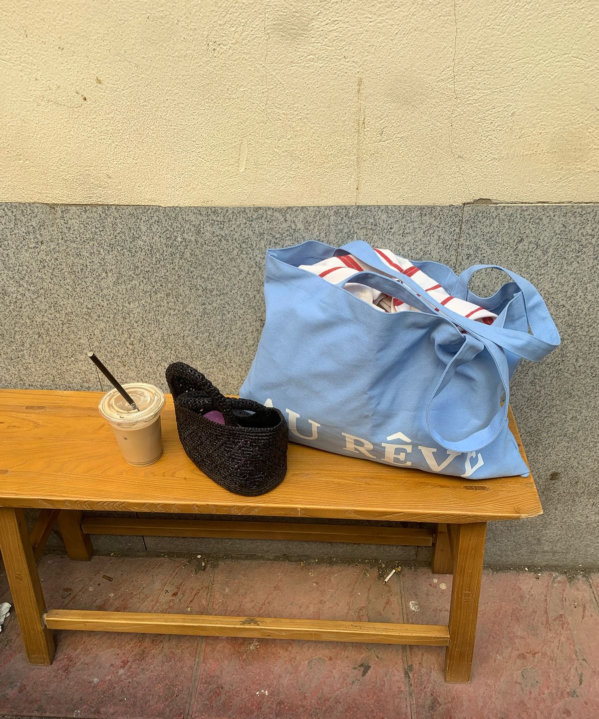 오헤브(AU RÊVE) 클래식 로고 토트백