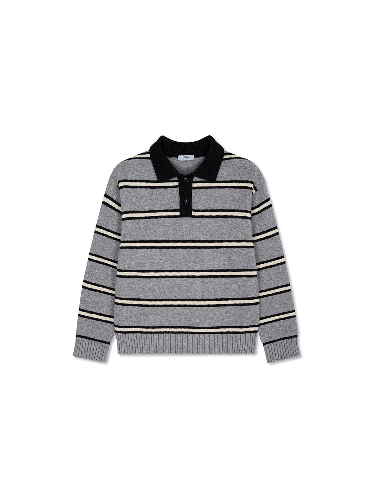 폴햄키즈(POLHAM KIDS) 공용 카라 스트라이프 풀오버_PKG4ER3030