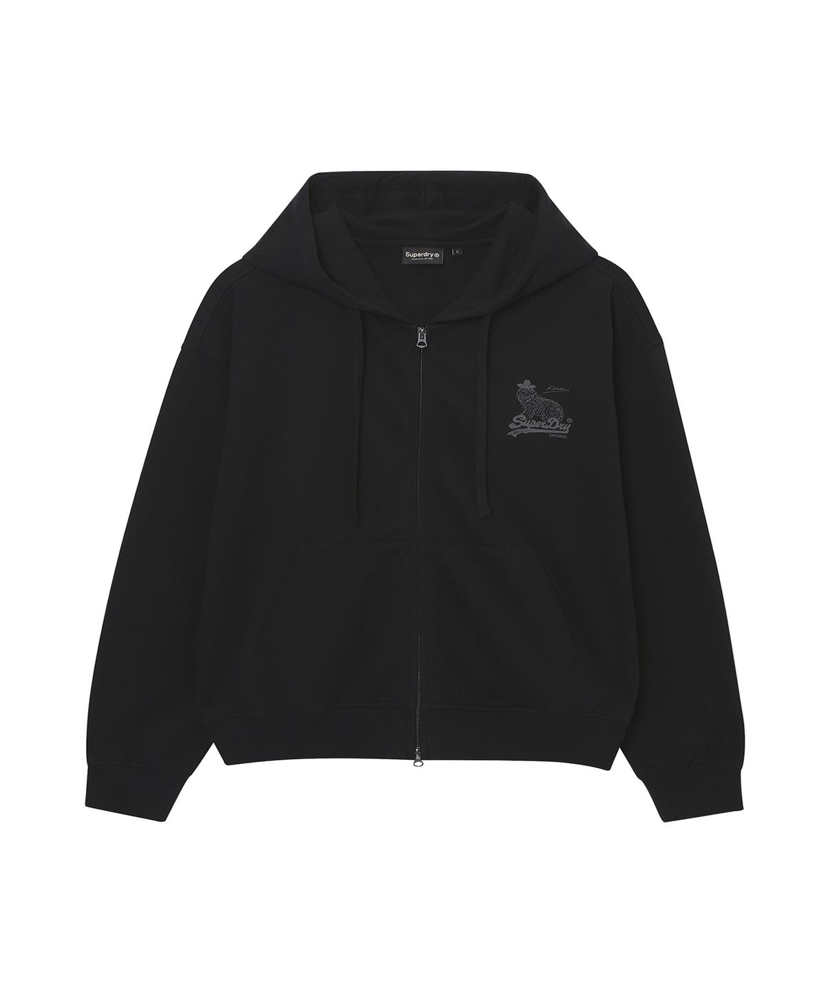 슈퍼드라이(SUPERDRY) 해치랩 후디집업 블랙 SDUMZDQ03BLK