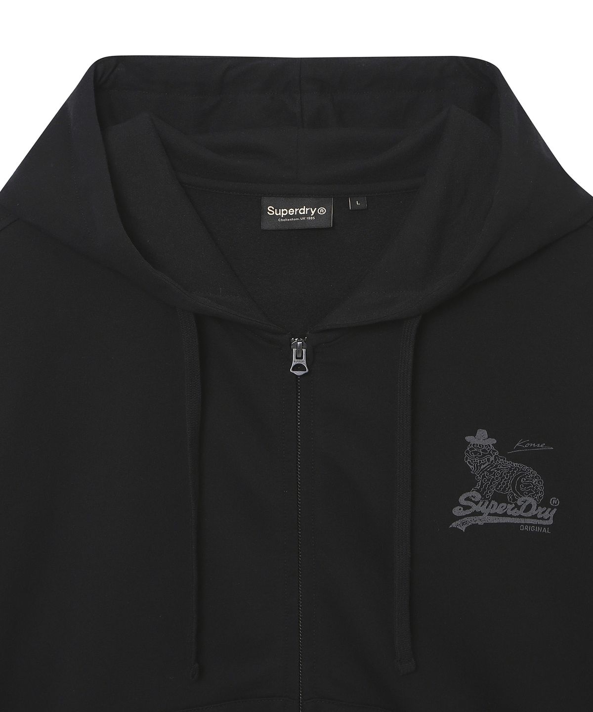 슈퍼드라이(SUPERDRY) 해치랩 후디집업 블랙 SDUMZDQ03BLK