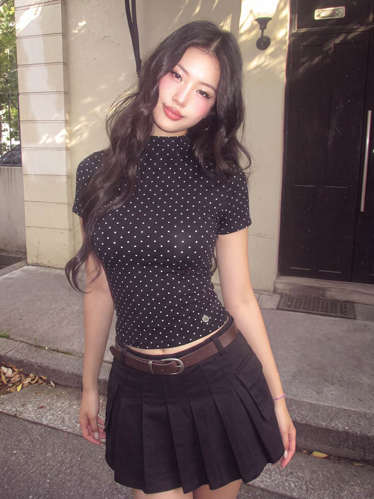 쿨키튼(KOOLKITTEN) Cargo Pocket Pleated Mini Skirt 2colors