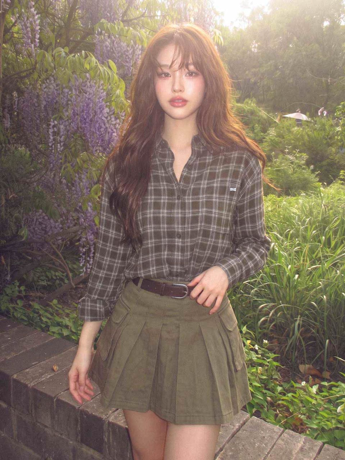 쿨키튼(KOOLKITTEN) Cargo Pocket Pleated Mini Skirt 2colors