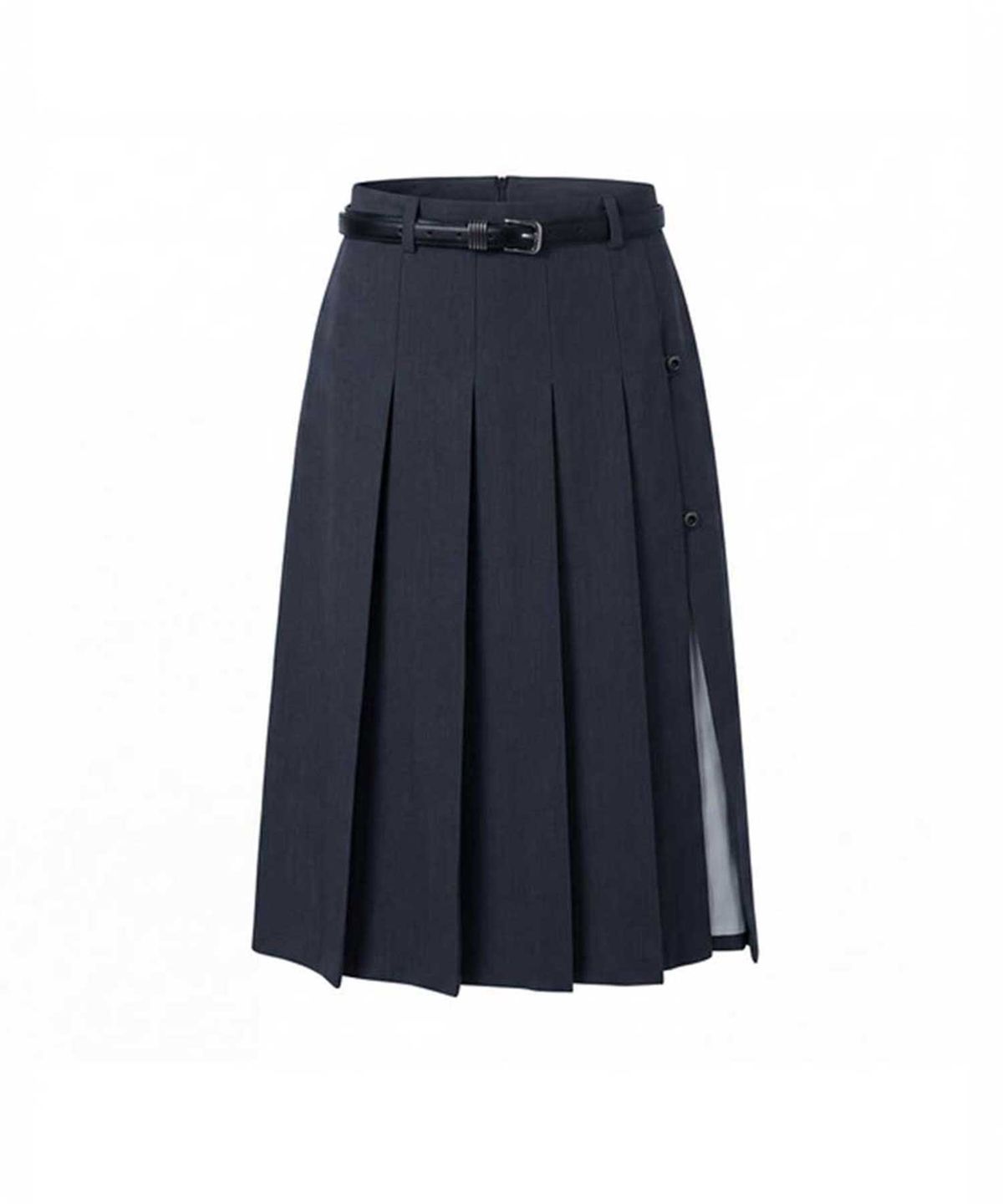 쿨키튼(KOOLKITTEN) Belted Single Pleat Skirt 2colors