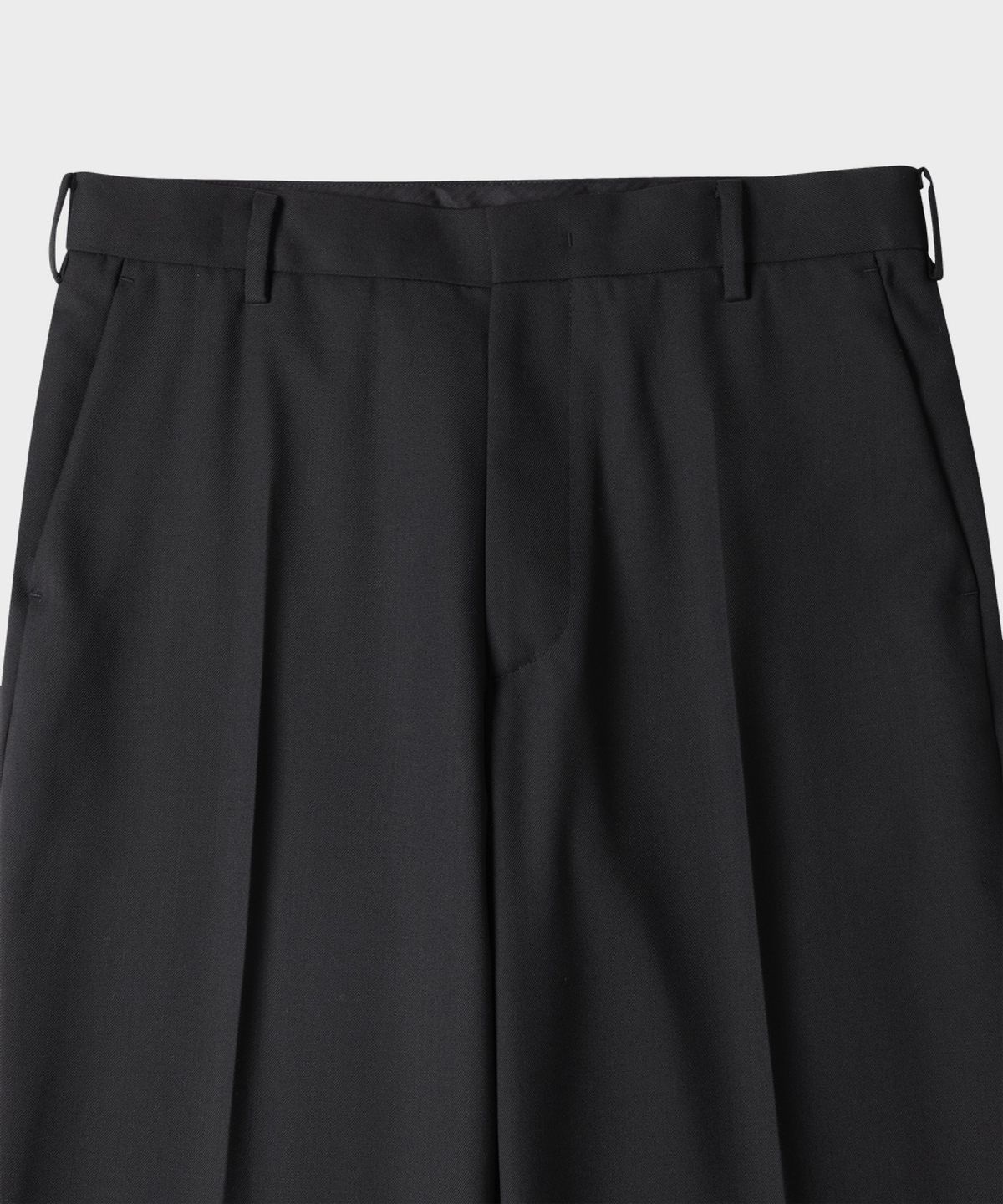 테일던(TAILDERN) Caine Wool Tailored Straight Trousers Black