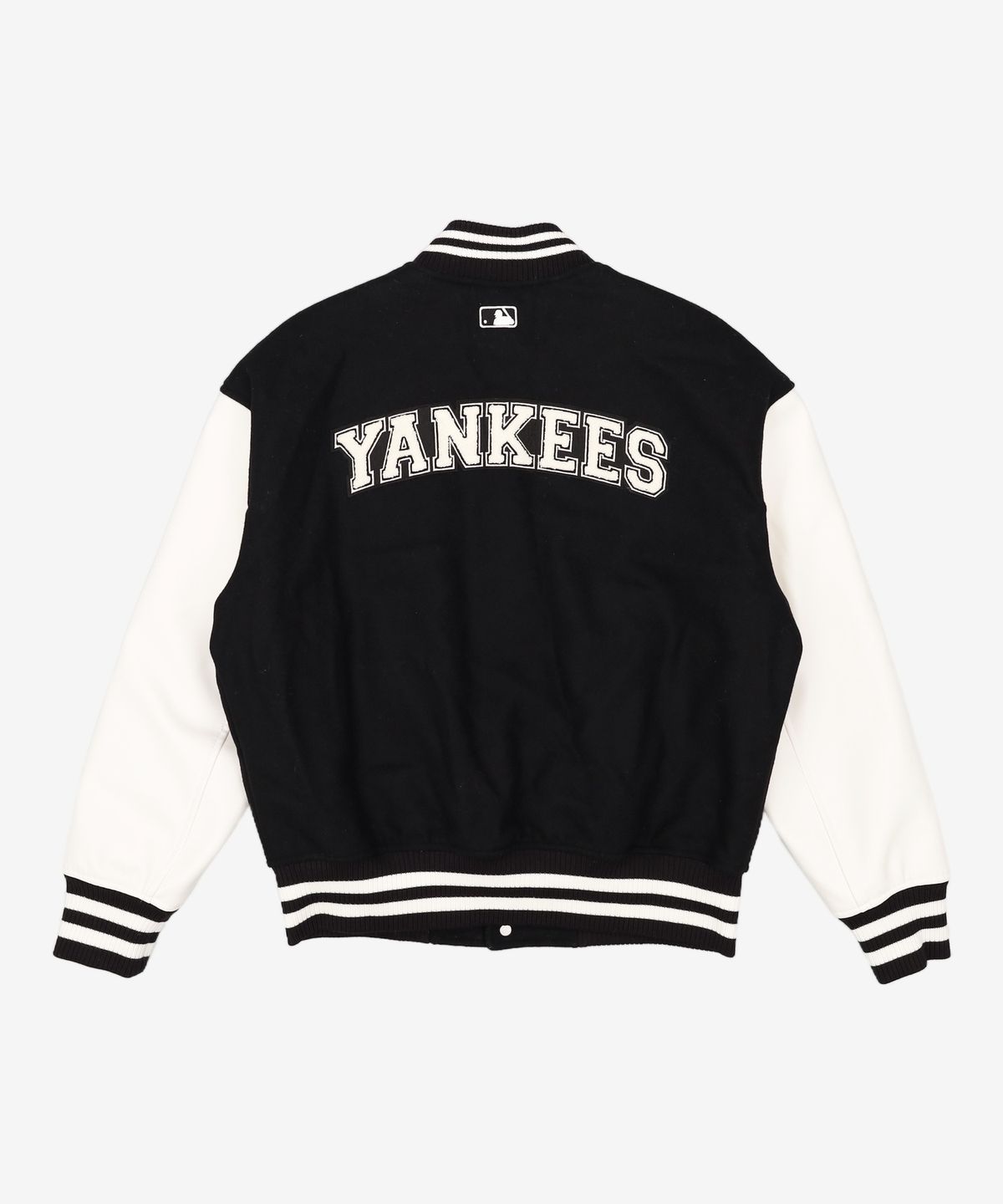 엠엘비(MLB) 울 베이직 소매배색 바시티자켓 NY (L.Black) L