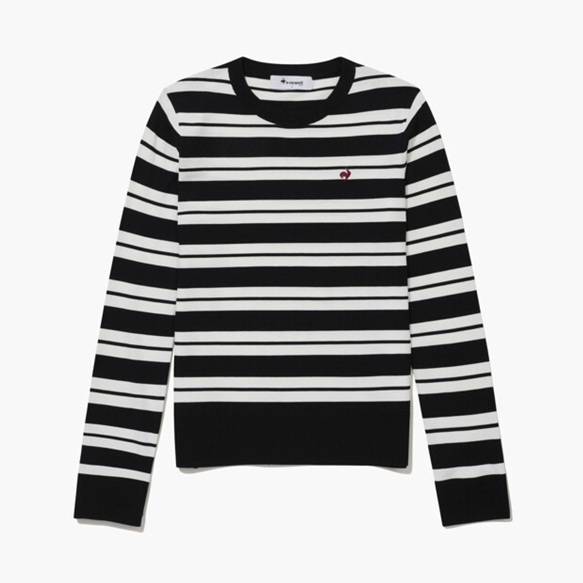 르꼬끄 골프(LECOQ GOLF) 여성 스트레치 스트라이프 스웨터 _BLCK GR322LKP81