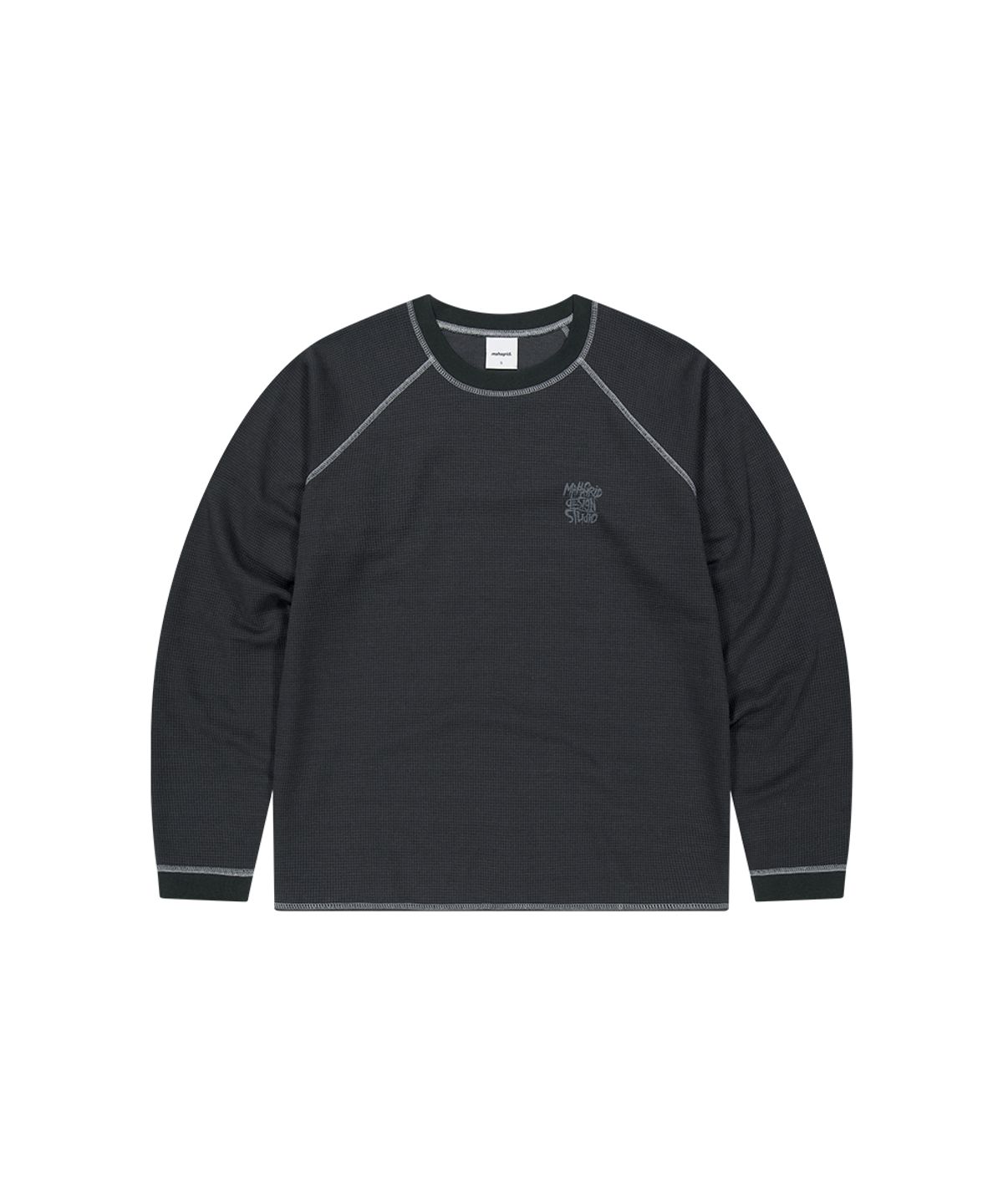마하그리드(MAHAGRID) SLASH LOGO WAFFLE LONG SLEEVE 4colors