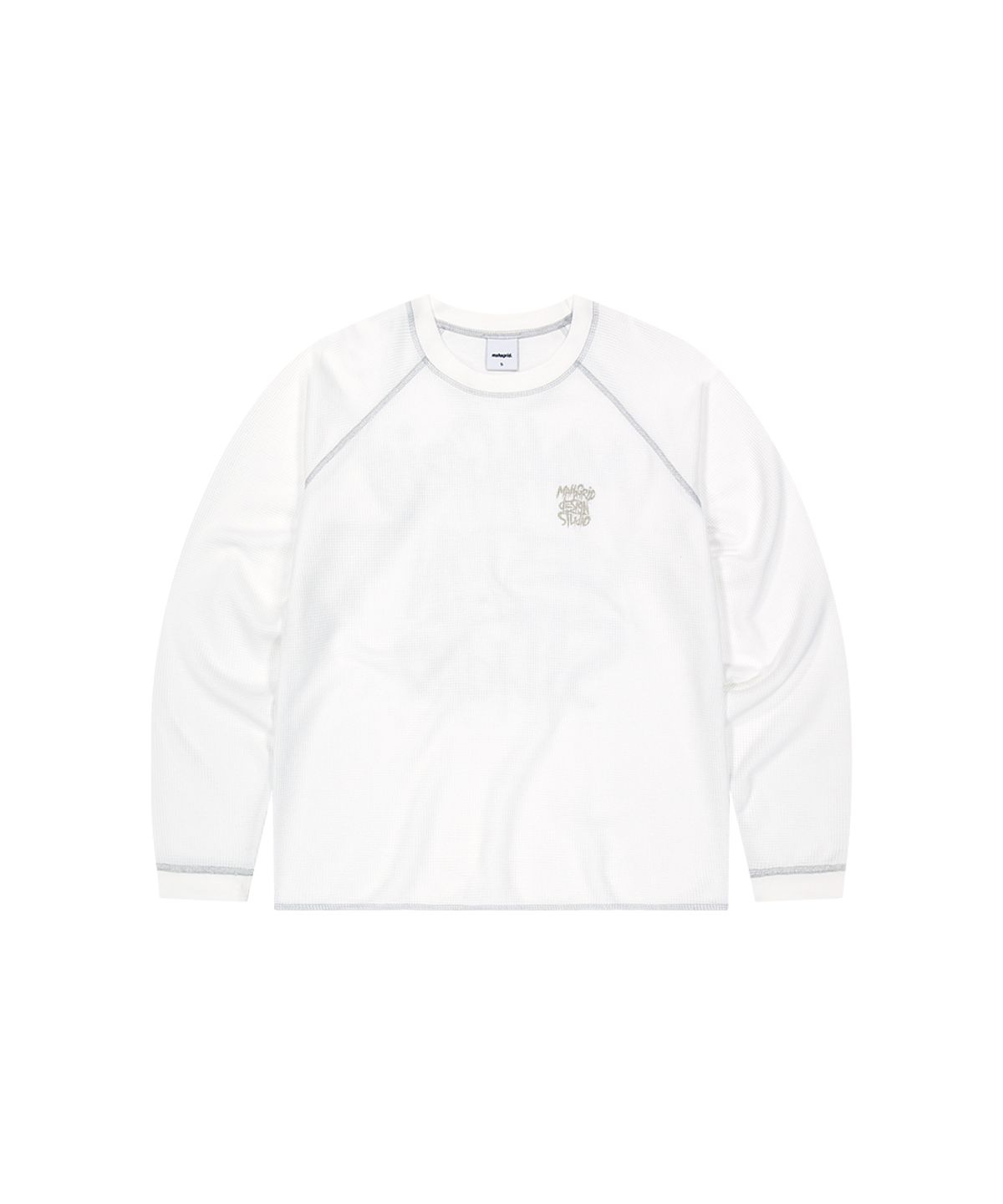 마하그리드(MAHAGRID) SLASH LOGO WAFFLE LONG SLEEVE 4colors