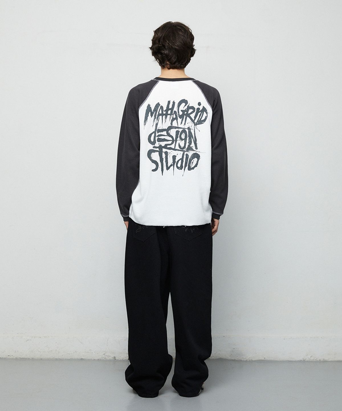 마하그리드(MAHAGRID) SLASH LOGO WAFFLE LONG SLEEVE 4colors