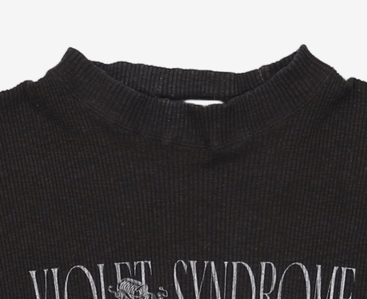 서피스에디션(SURFACE EDITION) ROCK&ROLL CUPID RIB TSHIRT_BLACK L