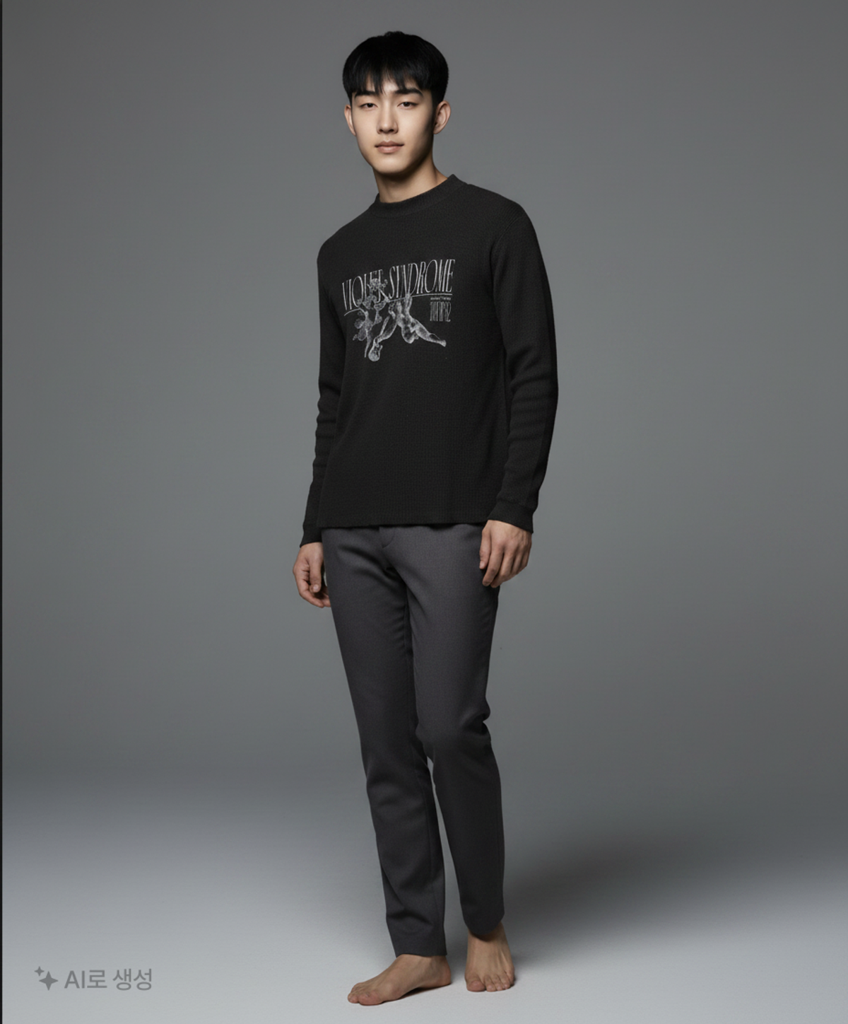 서피스에디션(SURFACE EDITION) ROCK&ROLL CUPID RIB TSHIRT_BLACK L