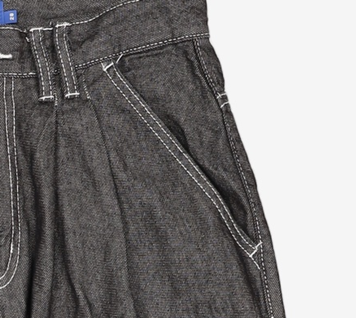 데케트(DECET) [여름원단]2Pleats Wide Jeans DCPT005RawBlack 28