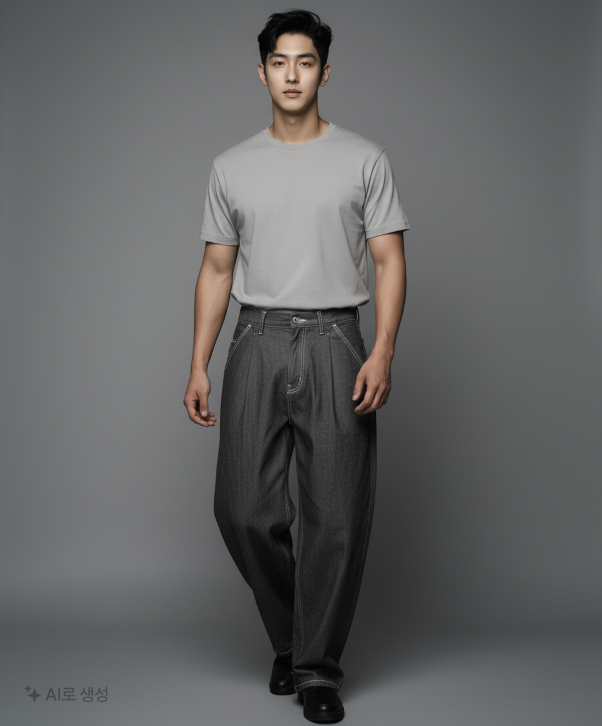 데케트(DECET) [여름원단]2Pleats Wide Jeans DCPT005RawBlack 28