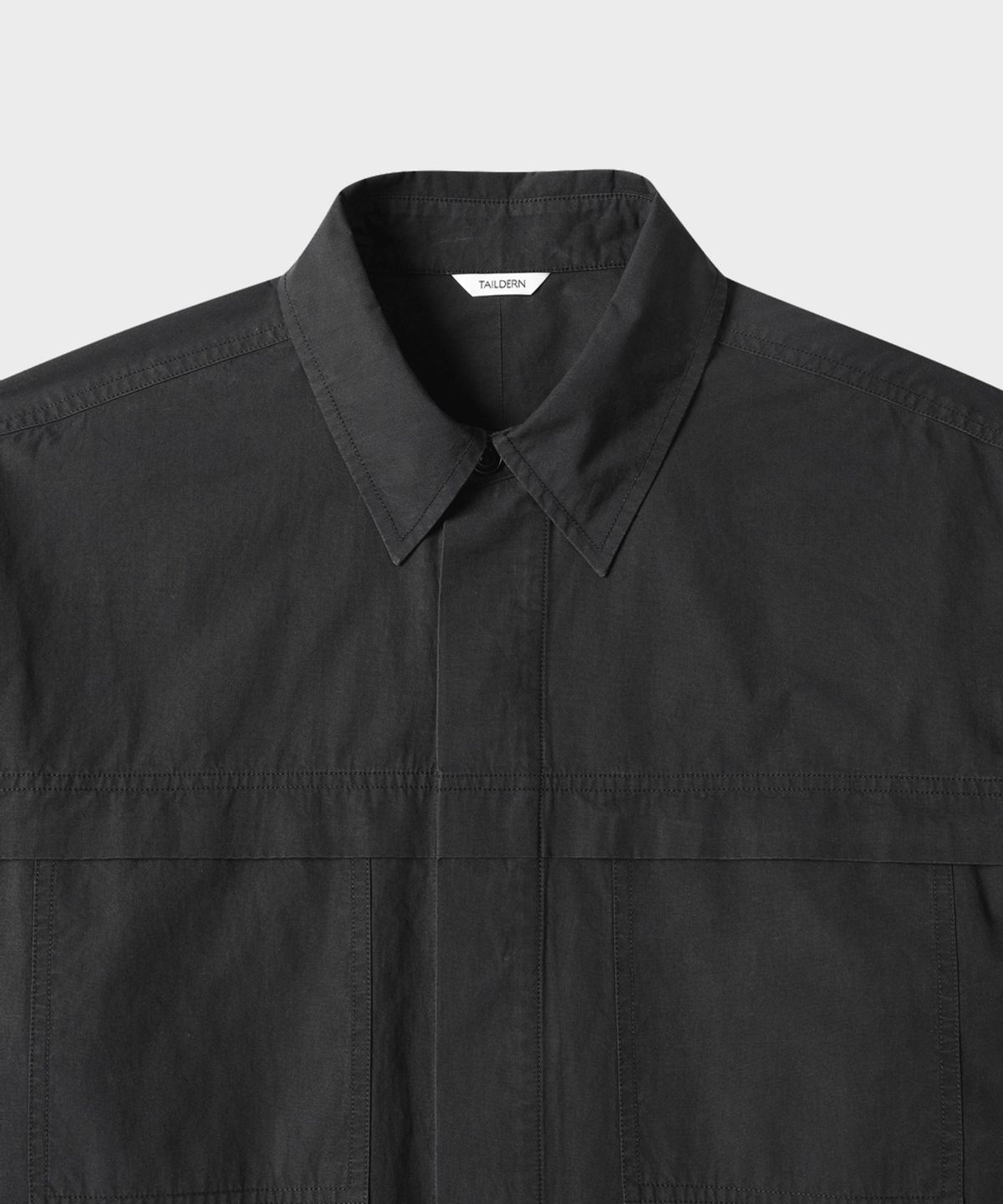 테일던(TAILDERN) Sachs Cotton Shirts Jacket Black