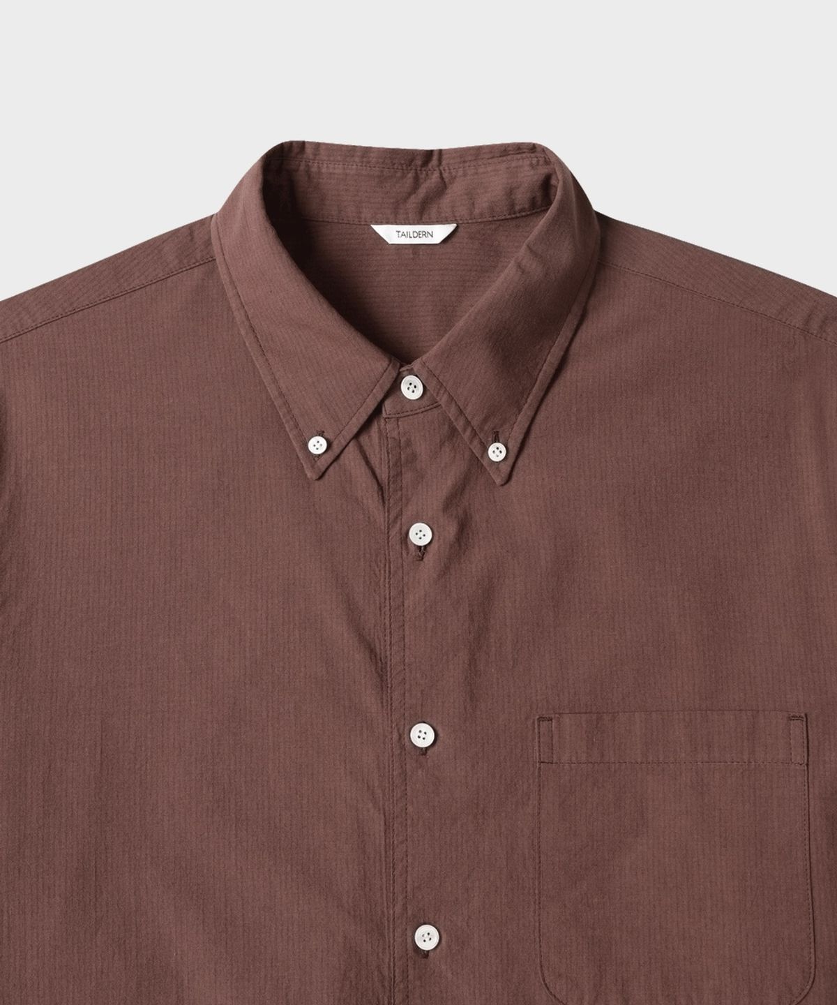테일던(TAILDERN) Miles Button Down Shirts Airy Cotton Burgundy