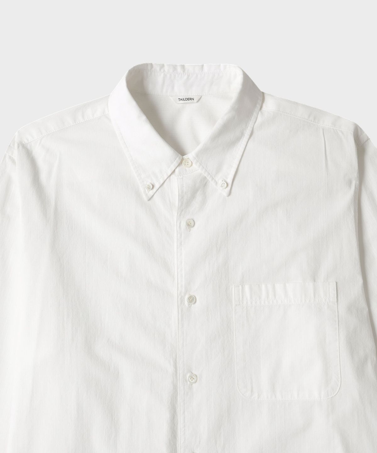 테일던(TAILDERN) Miles Button Down Shirts Airy Cotton White