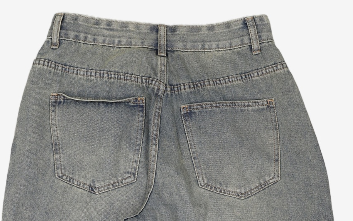 언탭트 스튜디오(UNTAPPED STUDIO) 빈티지 워시드 와이드 데님팬츠 3Color S