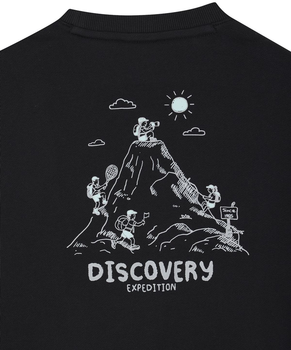 디스커버리 키즈(DISCOVERY KIDS) 키즈 그래픽 맨투맨-조거팬츠 2SET (BLACK)