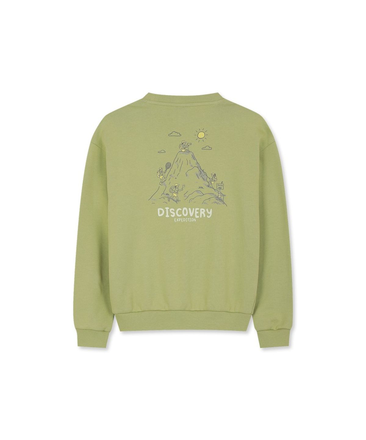 디스커버리 키즈(DISCOVERY KIDS) 키즈 그래픽 맨투맨-조거팬츠 2SET (YELLOW GREEN)