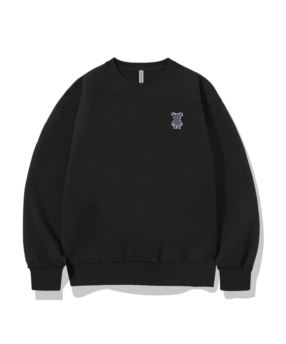 엠블룩(AMBLELOOK) 레귤러 스웨트셔츠 체크곰돌이와펜 (3color)