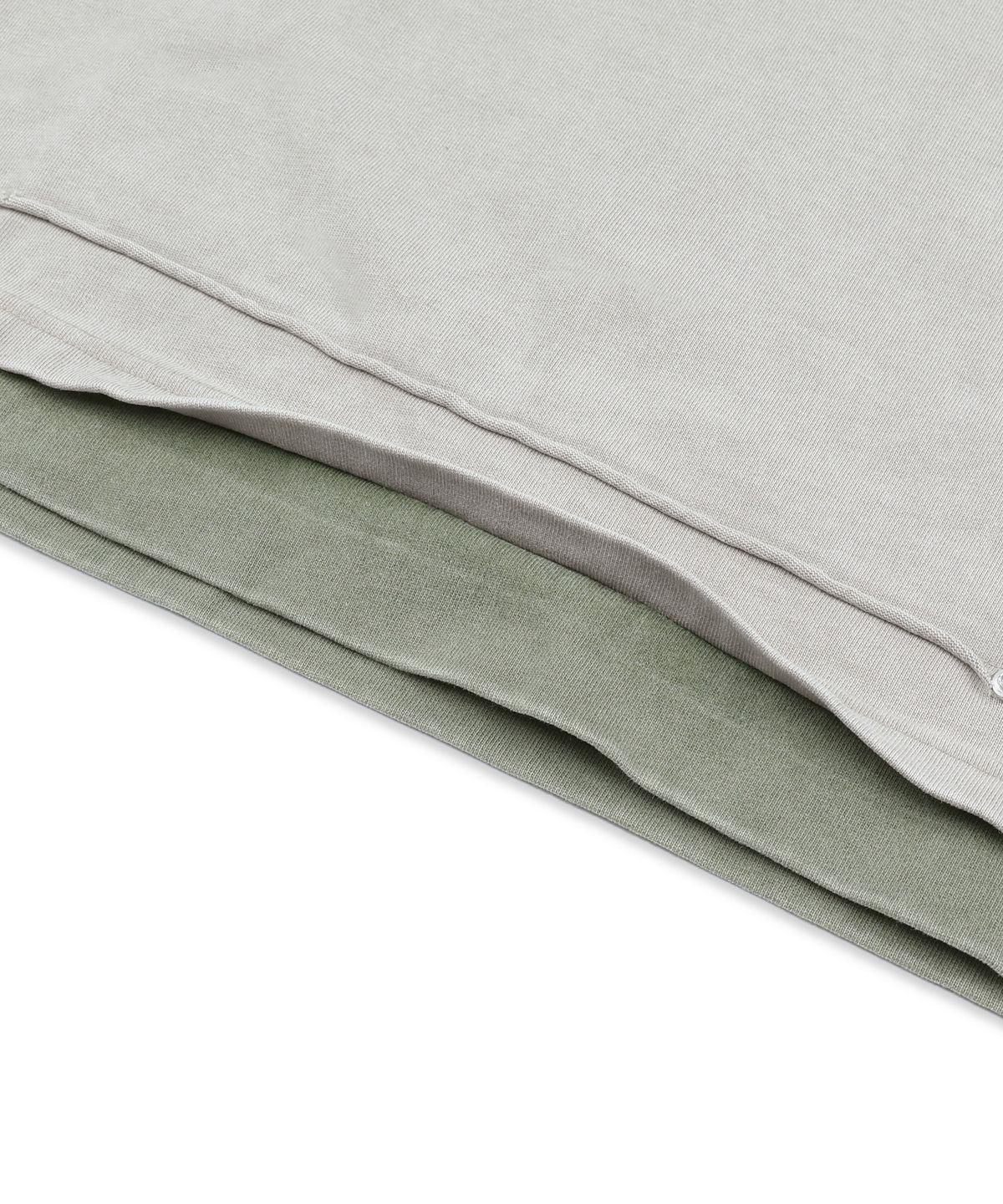 엑스톤즈(XTONZ) XTT170 래글런 헨리넥 워싱 크롭 후디 (KHAKI)